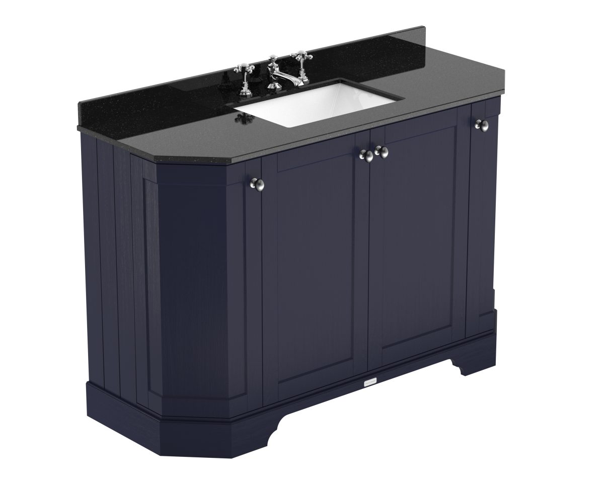 1200mm 4-Door Angled Unit & Marble Top 3TH - Image 1