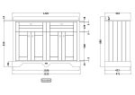 1200mm Cabinet & Double Marble Top (1TH) - Image 2