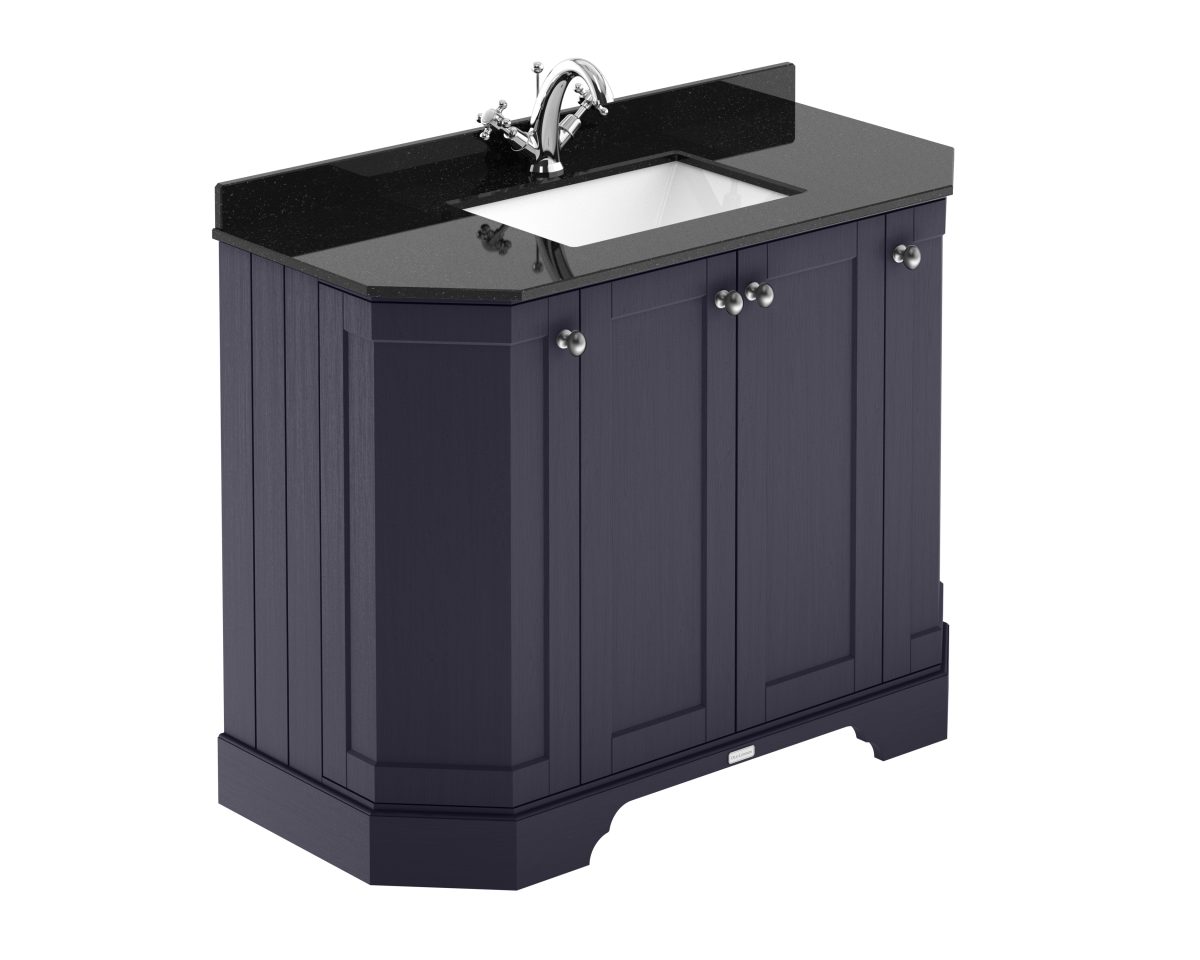 1000mm 4-Door Angled Unit & Marble Top 1TH - Image 1