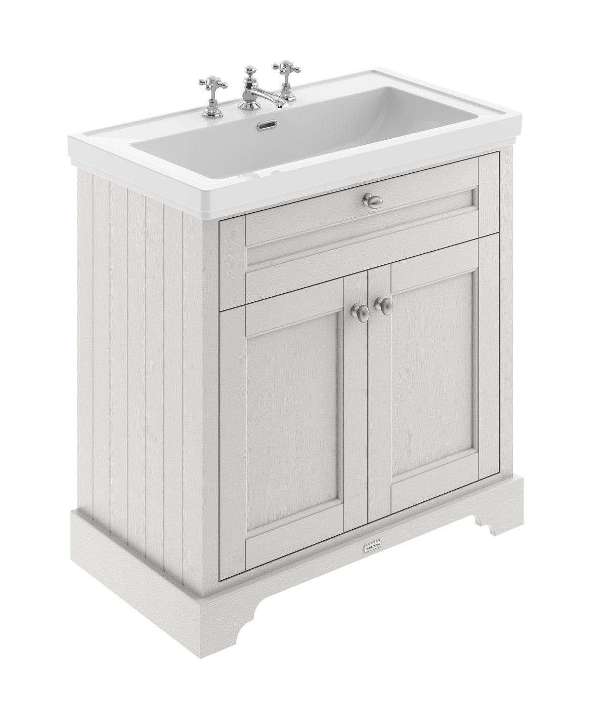 800mm 2-Door Vanity & Classic Basin 3TH - Image 1