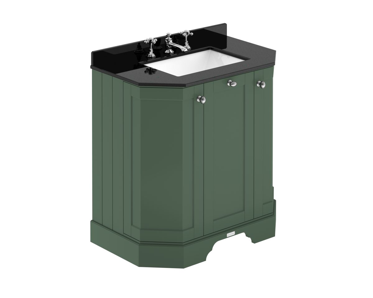 750mm 3-Door Angled Unit & Marble Top 3TH - Image 1