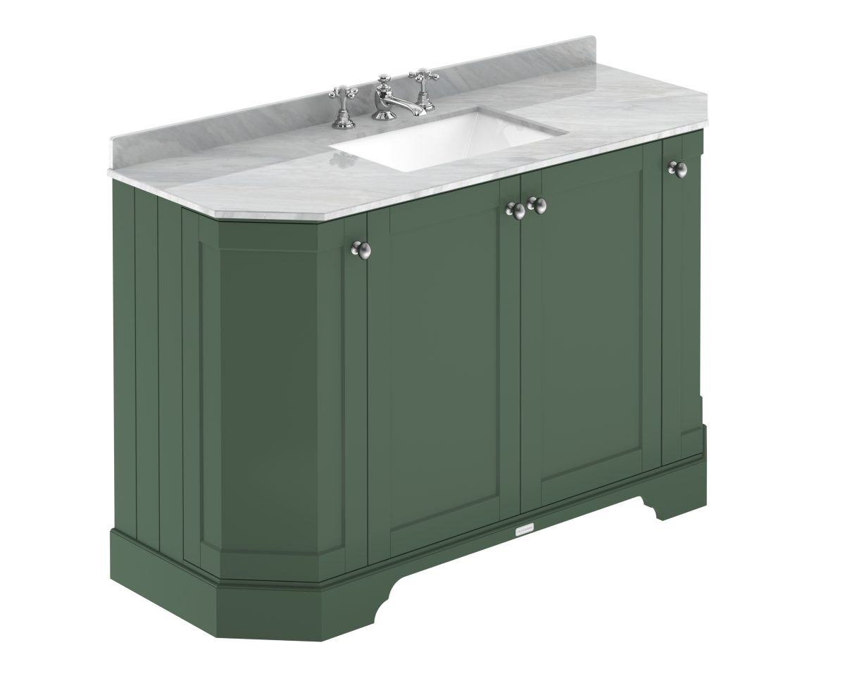 1200mm 4-Door Angled Unit & Marble Top 3TH - Image 1