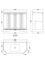 1000mm 4-Door Angled Unit & Marble Top 1TH - Image 2