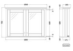 1050mm Mirror Cabinet - Image 2