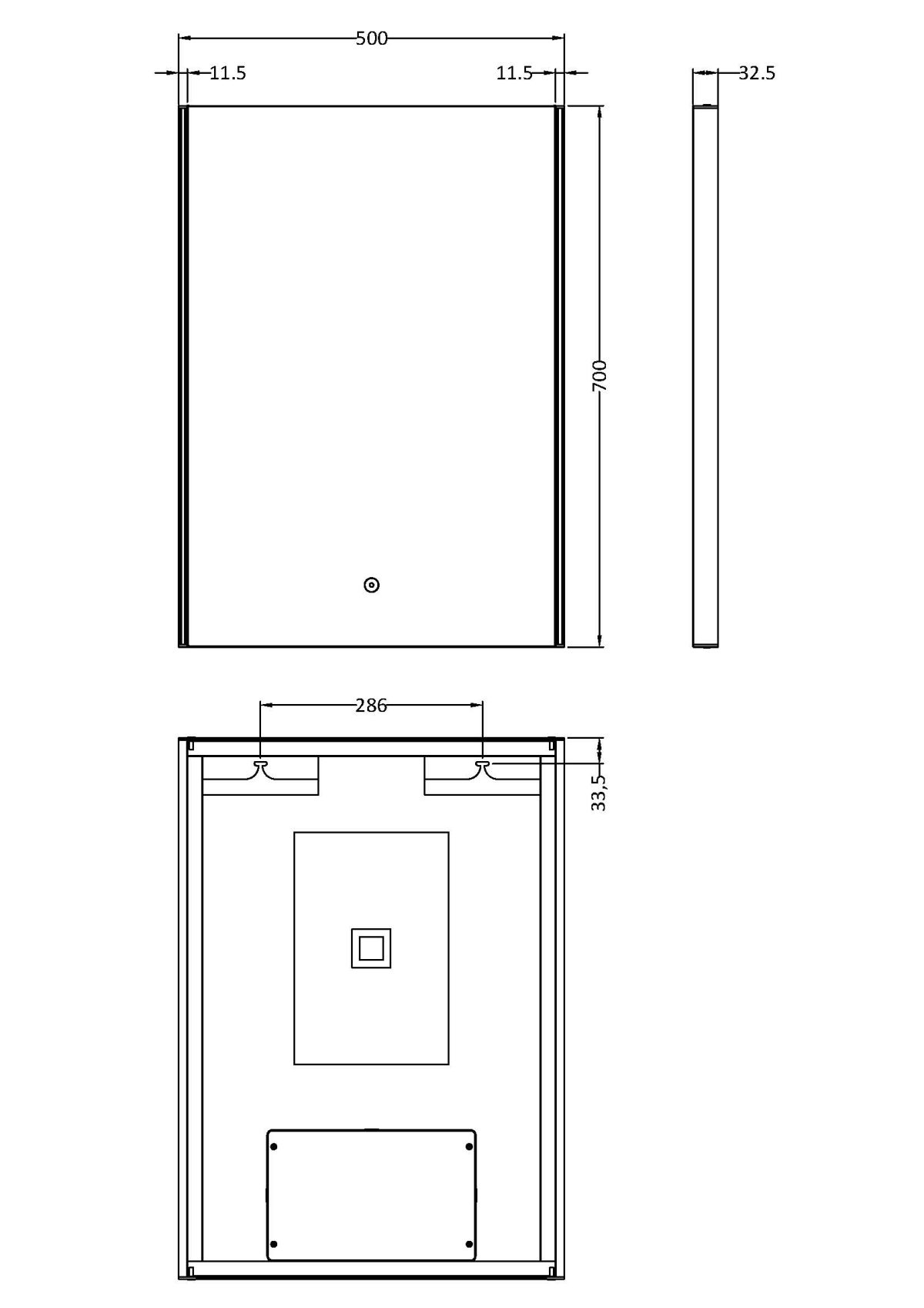 700 x 500 LED Mirror - Image 3