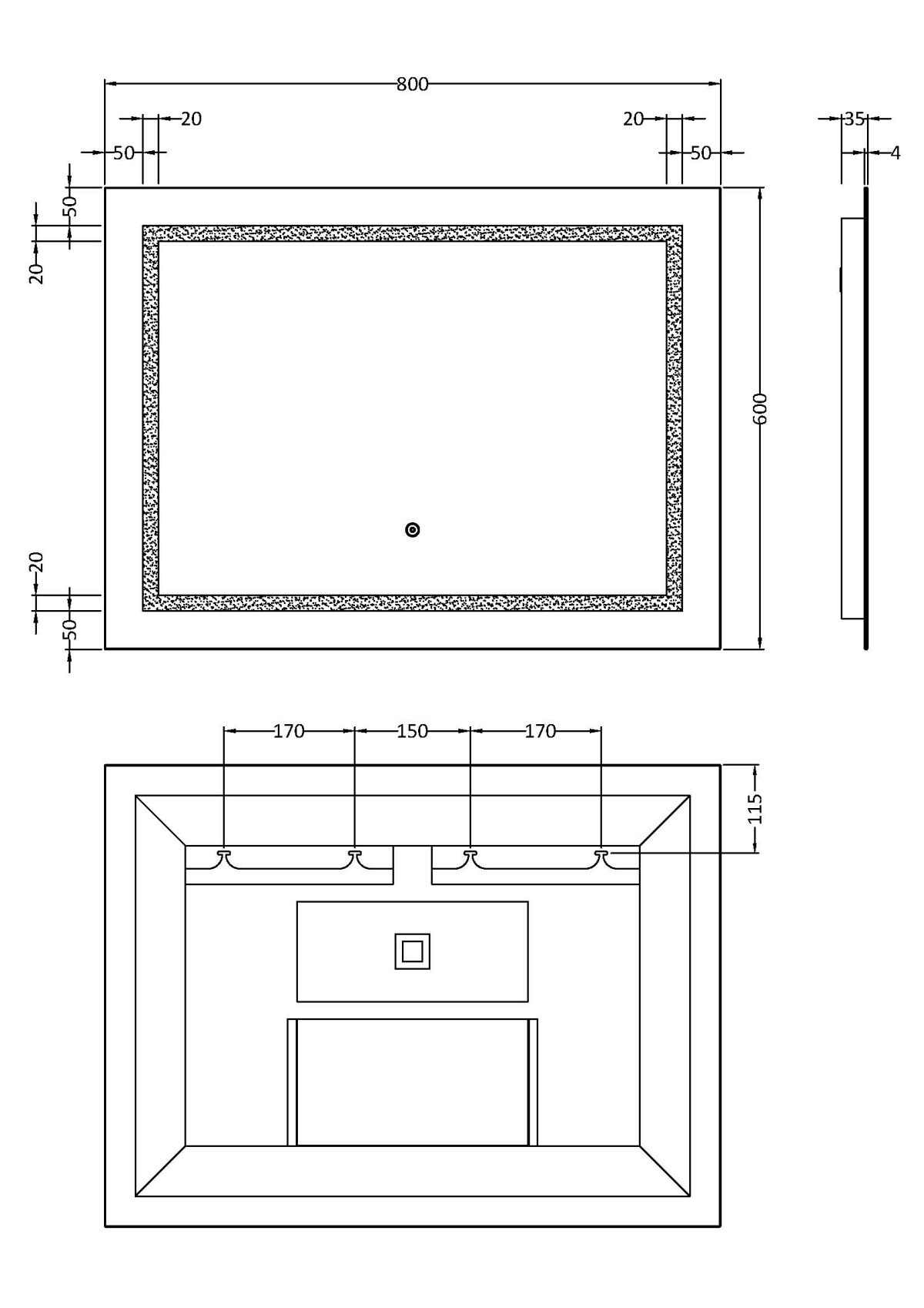 800 x 600 Touch Sensor Mirror - Image 2