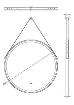800mm Round Illuminated Mirror - Image 3
