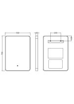 Black Frame LED Mirror - 700 x 500mm - Image 2