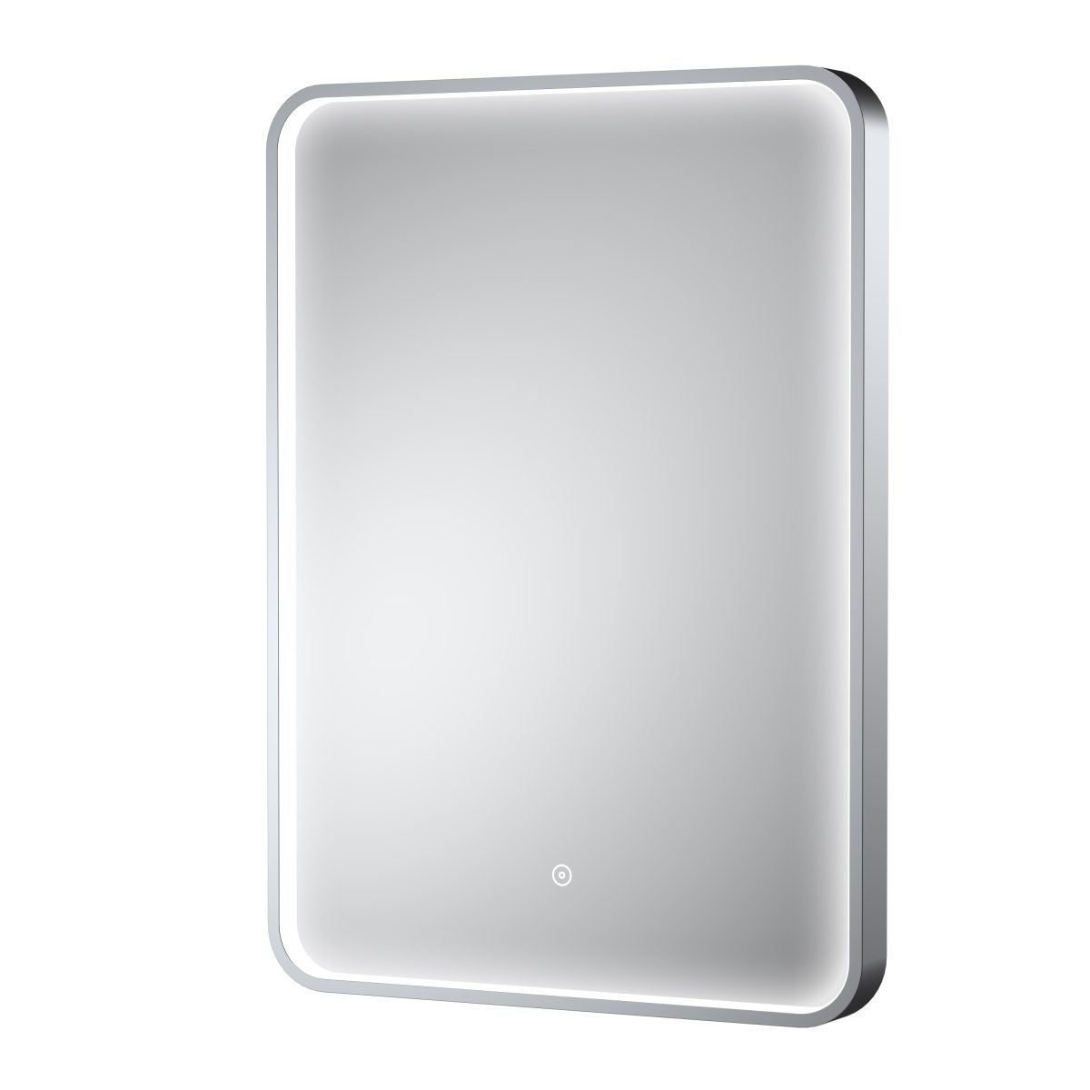 Polished Chrome Frame LED Mirror - 700 x 500mm - Image 1