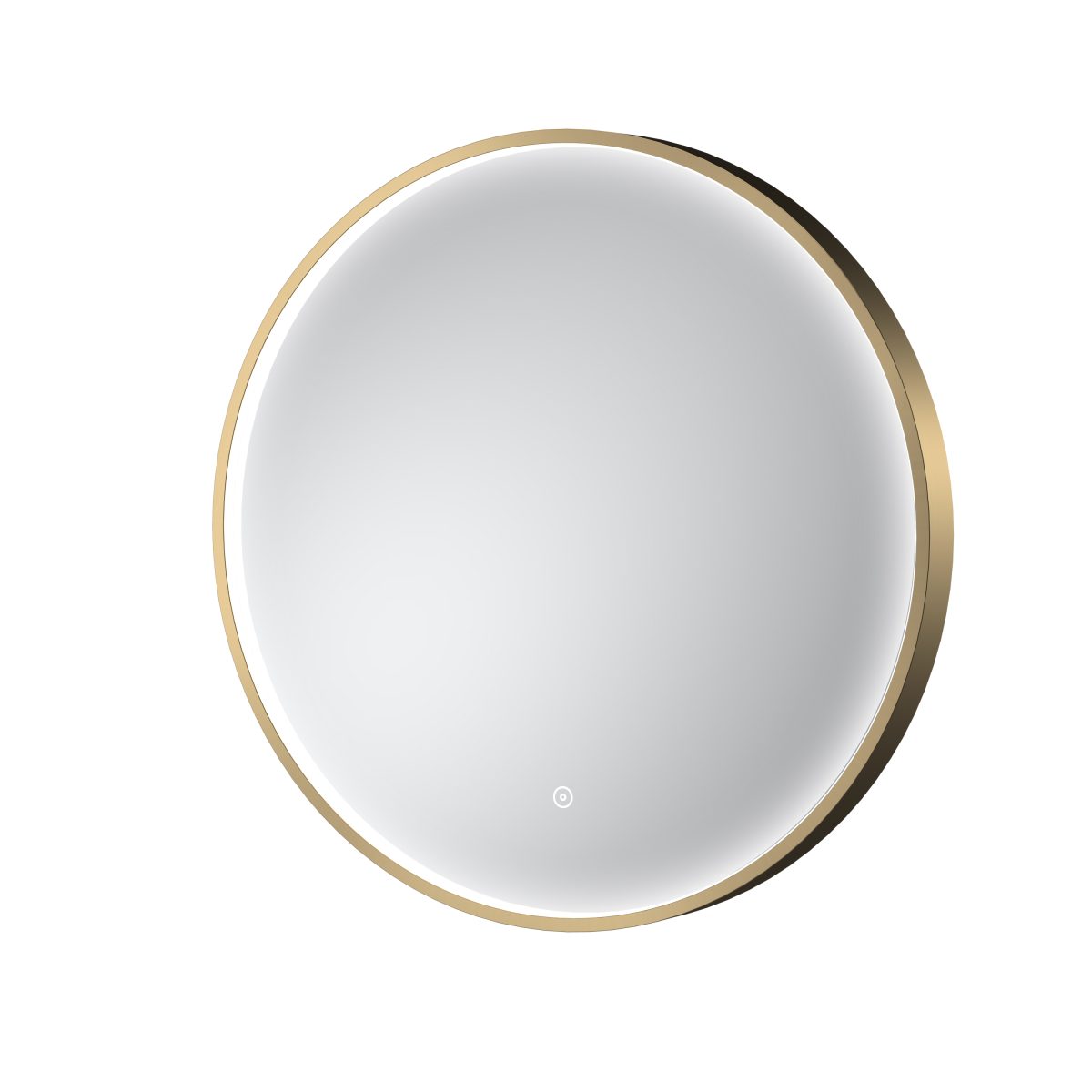 Brushed Brass Frame LED Mirror - 600mm - Image 1