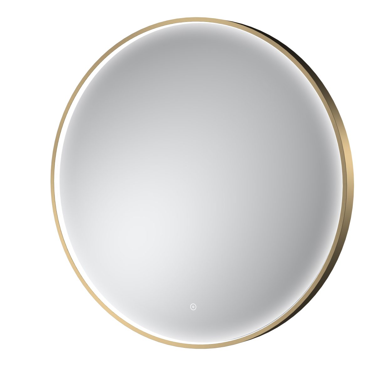 Brushed Brass Frame LED Mirror - 800mm - Image 1