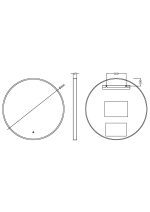 Polished Chrome Frame LED Mirror - 800mm - Image 2