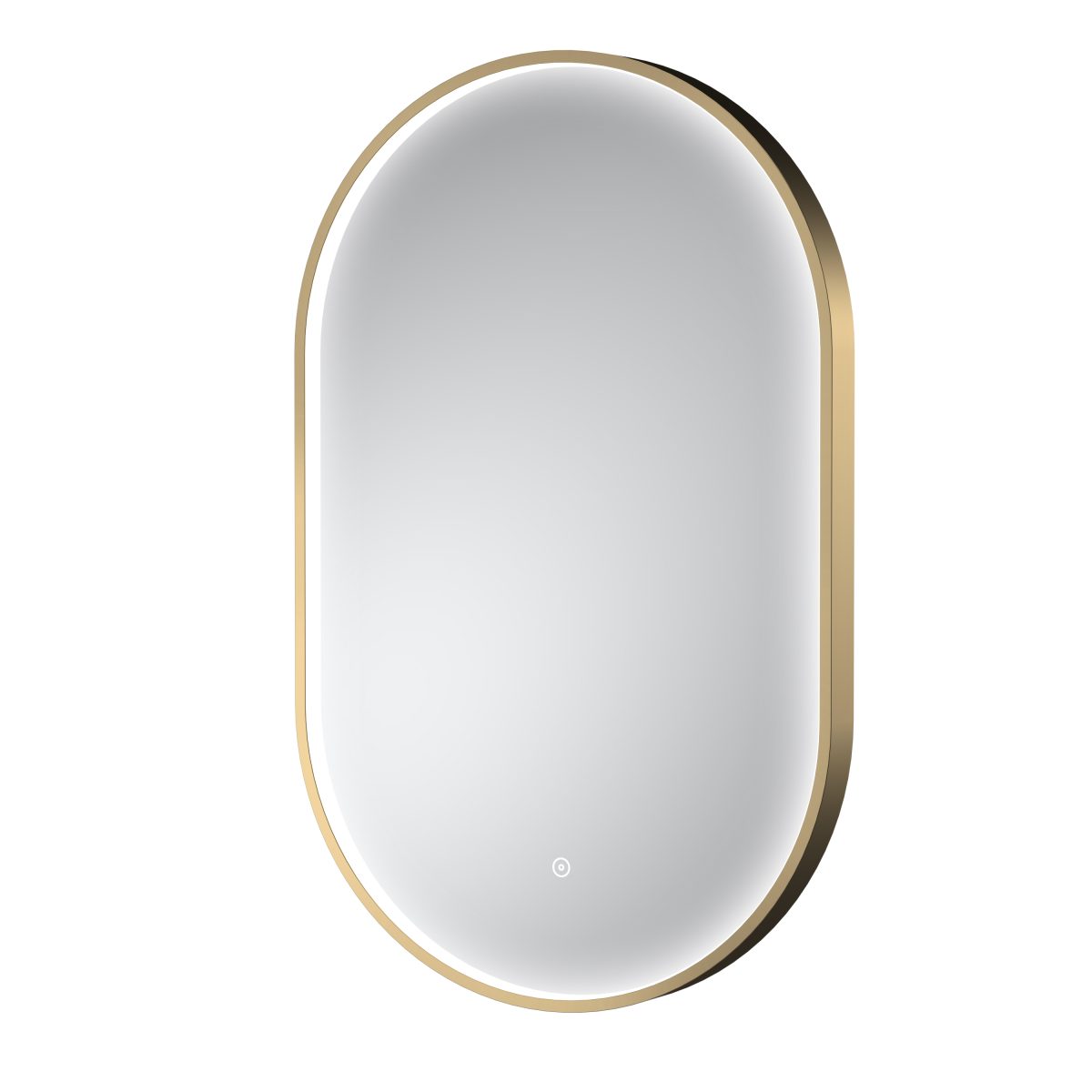 Brushed Brass Frame LED Mirror - 800 x 500mm - Image 1