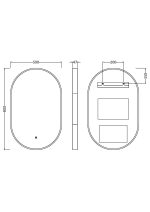 Polished Chrome Frame LED Mirror - 800 x 500mm - Image 2