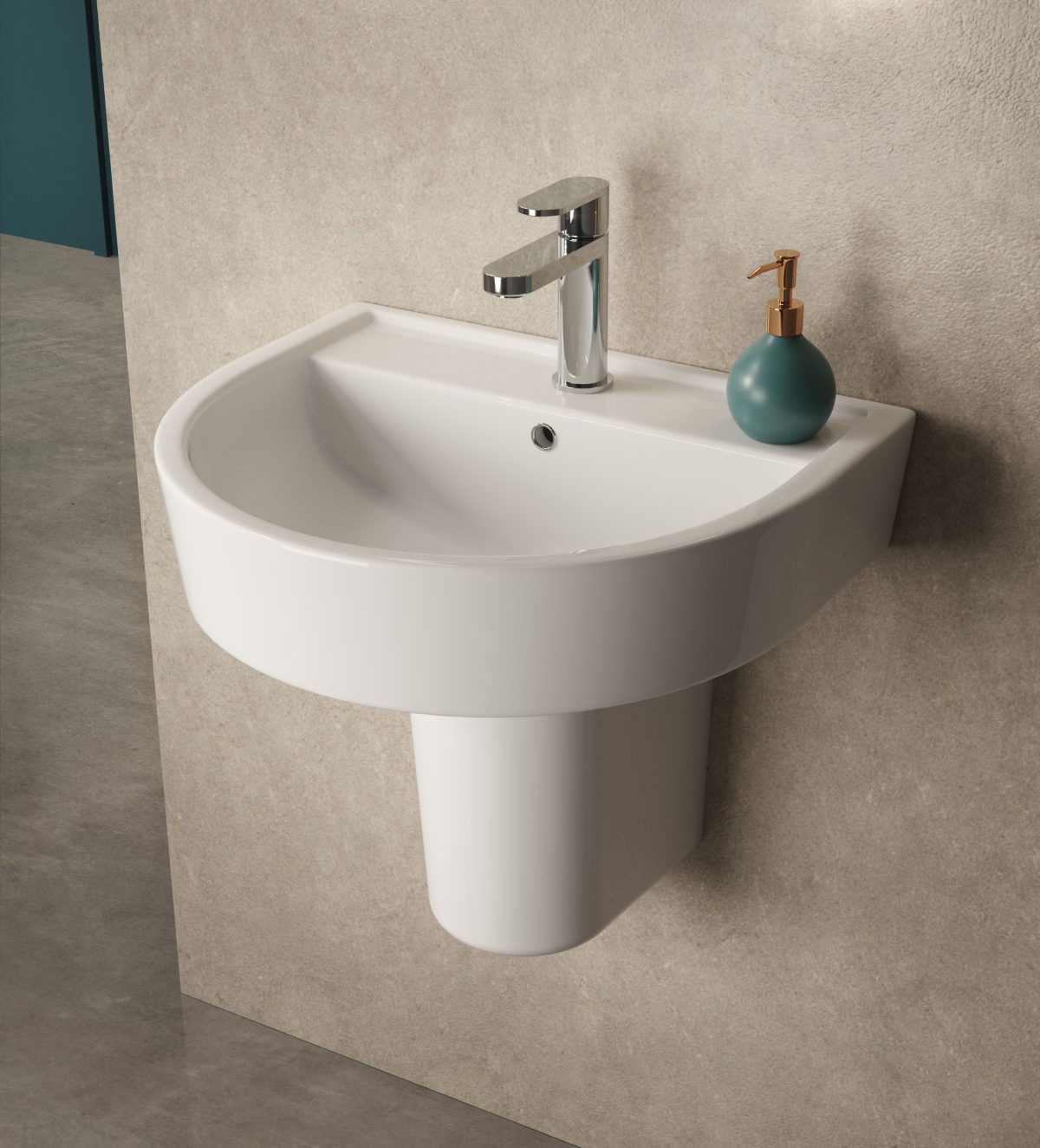 520mm Basin & Semi Pedestal - Image 2