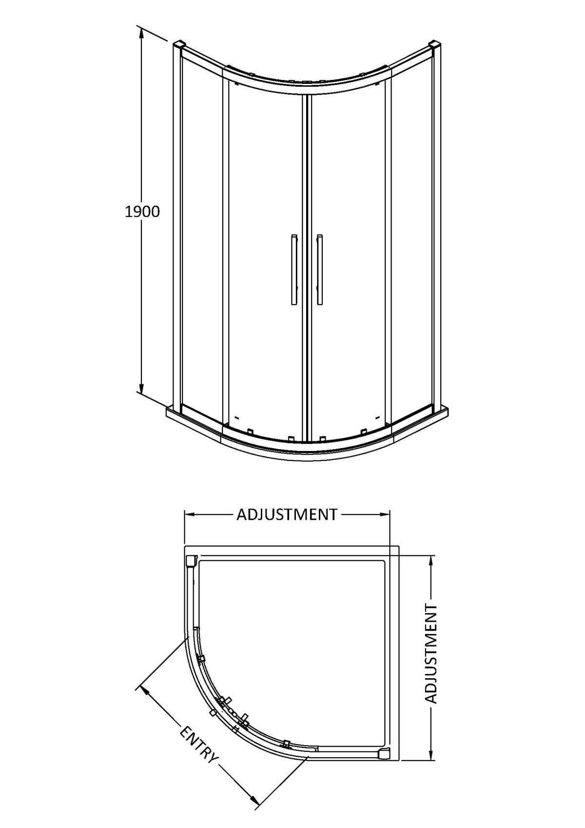 Apex 900mm Quadrant - Image 3