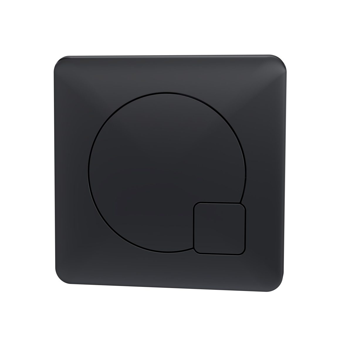 Square Dual Flush Black Push Button - Image 1