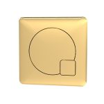 Square Dual Flush Brushed Brass Push Button