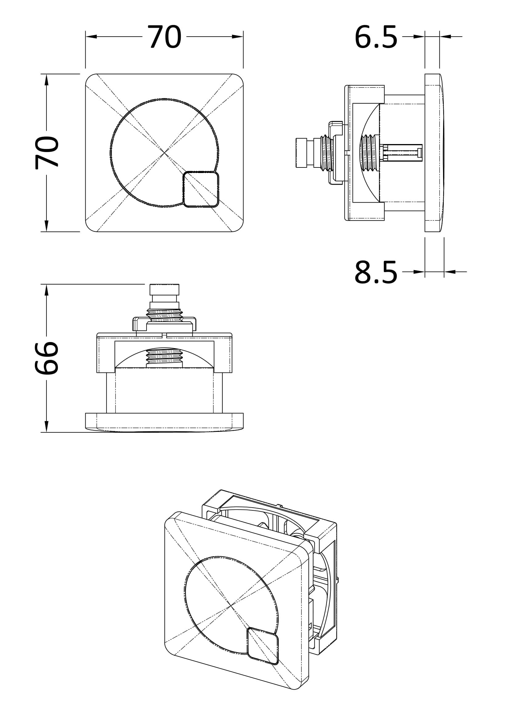 mdpb07_ceramics_v1_ld.jpg Square Dual Flush Gun Metal Push Button - Image 2