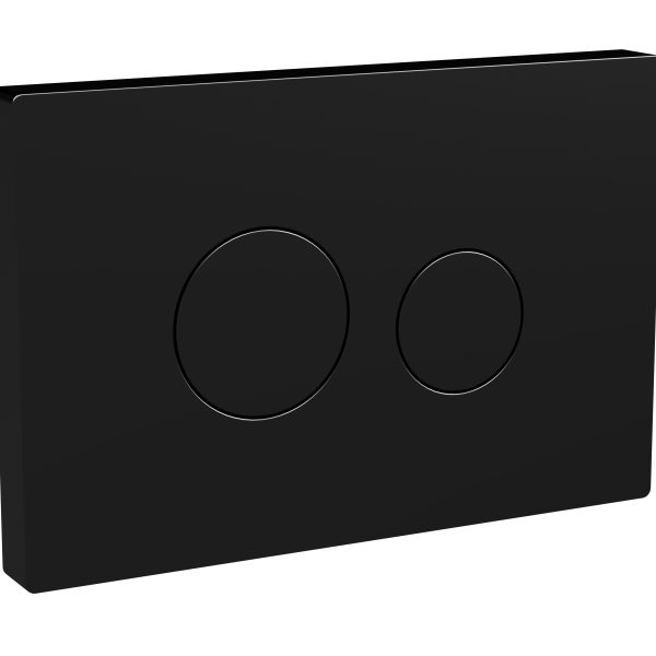 Matt Black Round Plate for Pneumatic Dual Flush