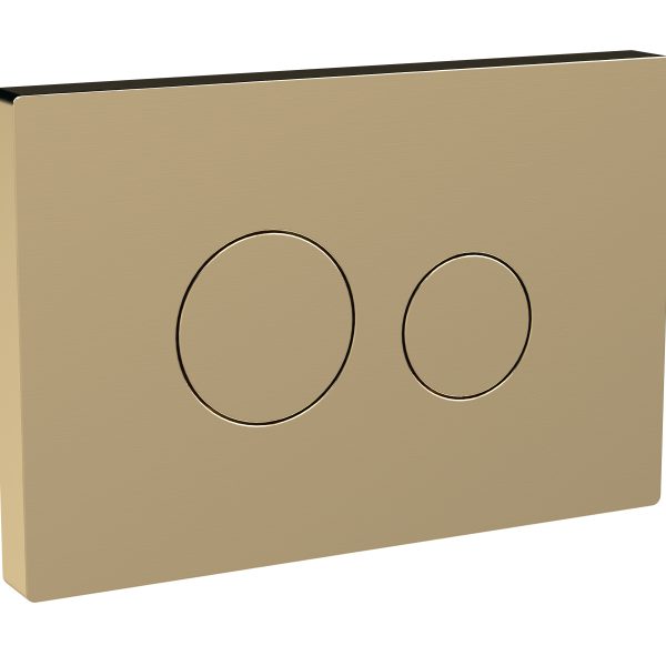 Brushed Brass Round Plate for Pneumatic Dual Flush