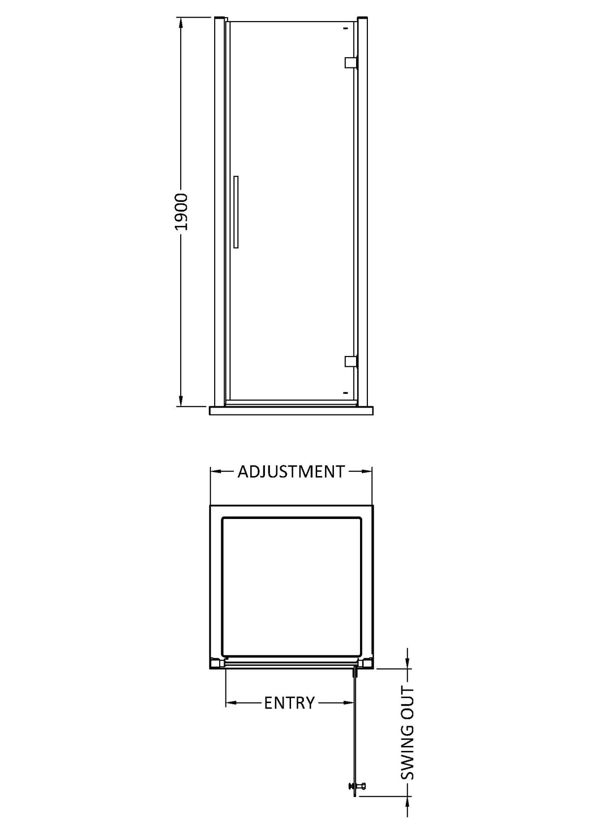 Apex 760mm Hinged Door - Image 2