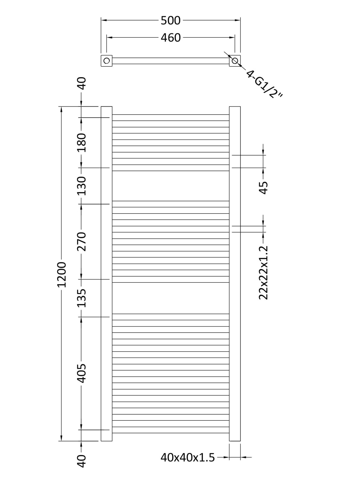 Square Ladder Rail - Image 3