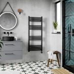 Round Straight Towel Radiator 1200x500 - Image 2
