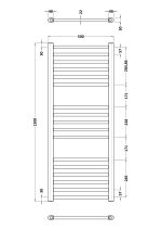Round Straight Towel Radiator 1200x500 - Image 3