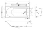Standard Single Ended Bath 1500 x 700mm - Image 3