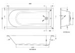 Standard Single Ended Bath 1800 x 800mm - Image 3