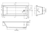 Thin Edge Single Ended Bath 1700 x 700mm - Image 3