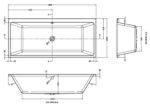 Thin Edge Double Ended Bath 1800 x 800mm - Image 2