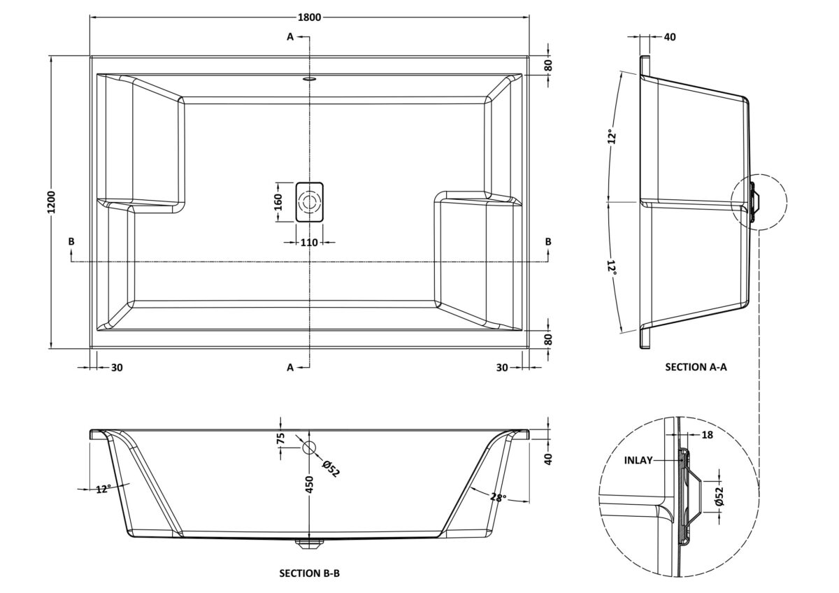 Double Ended Inset Spa Bath - Image 3