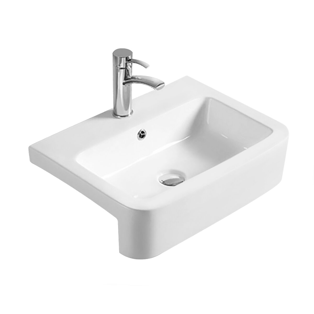 Semi-recessed basin - Image 1