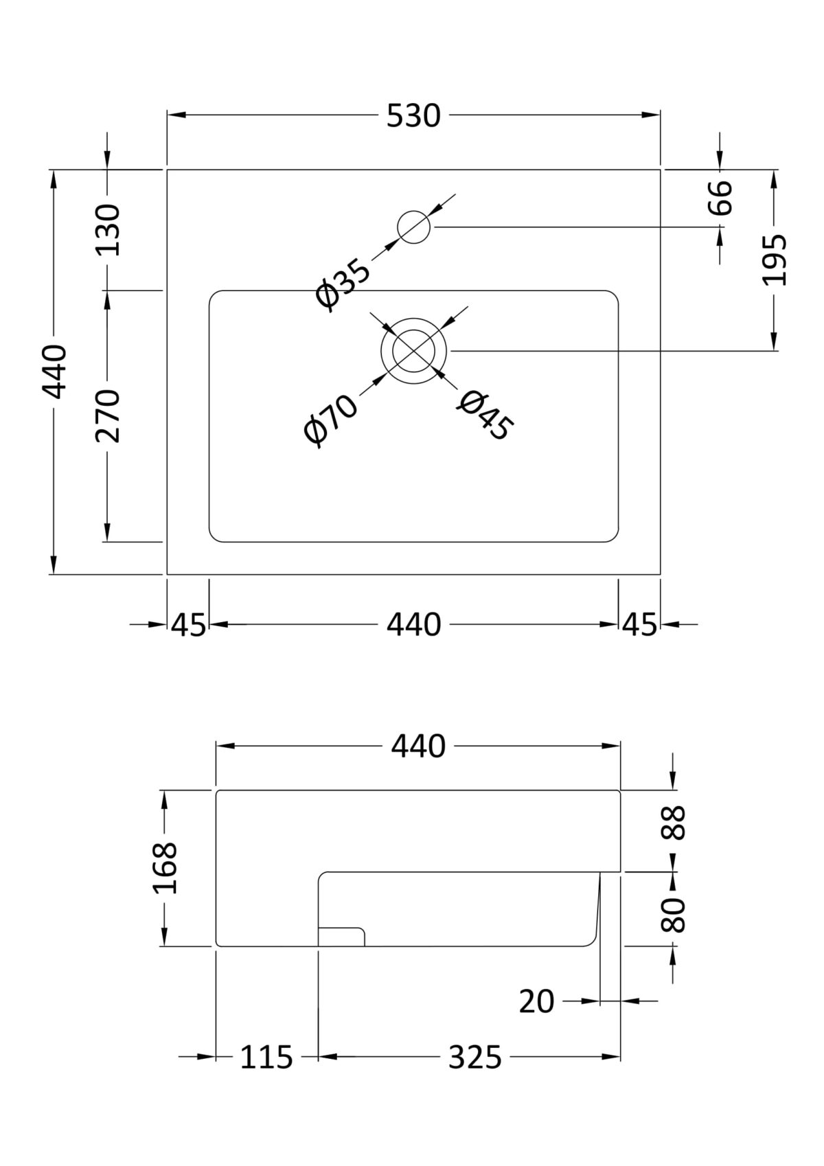 Semi-recessed basin - Image 2