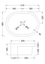 Semi-recessed basin - Image 2