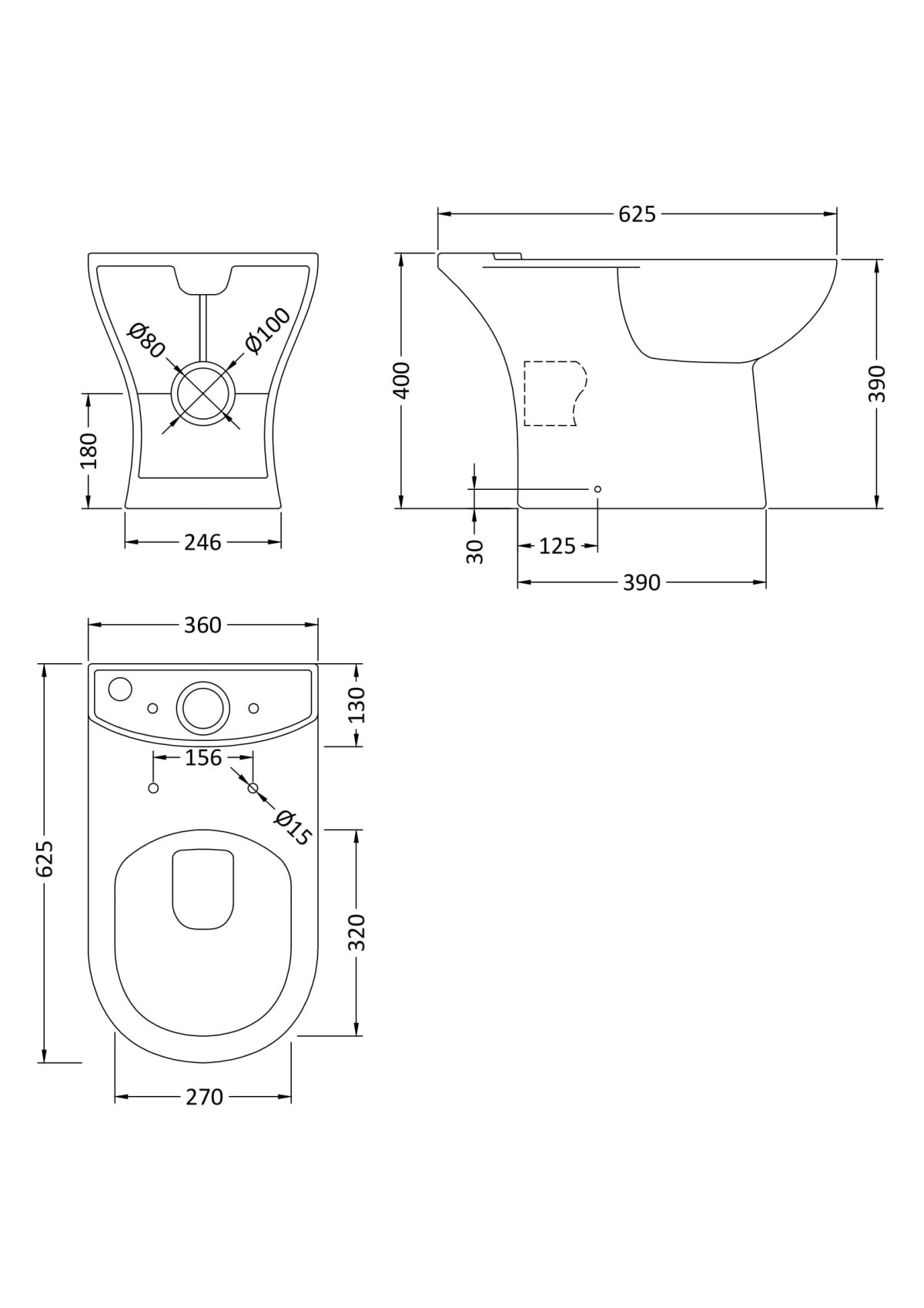 Lawton Compact Toilet & Basin Pedestal - Image 2