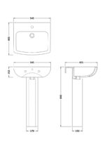 545mm Basin & Pedestal - Image 3