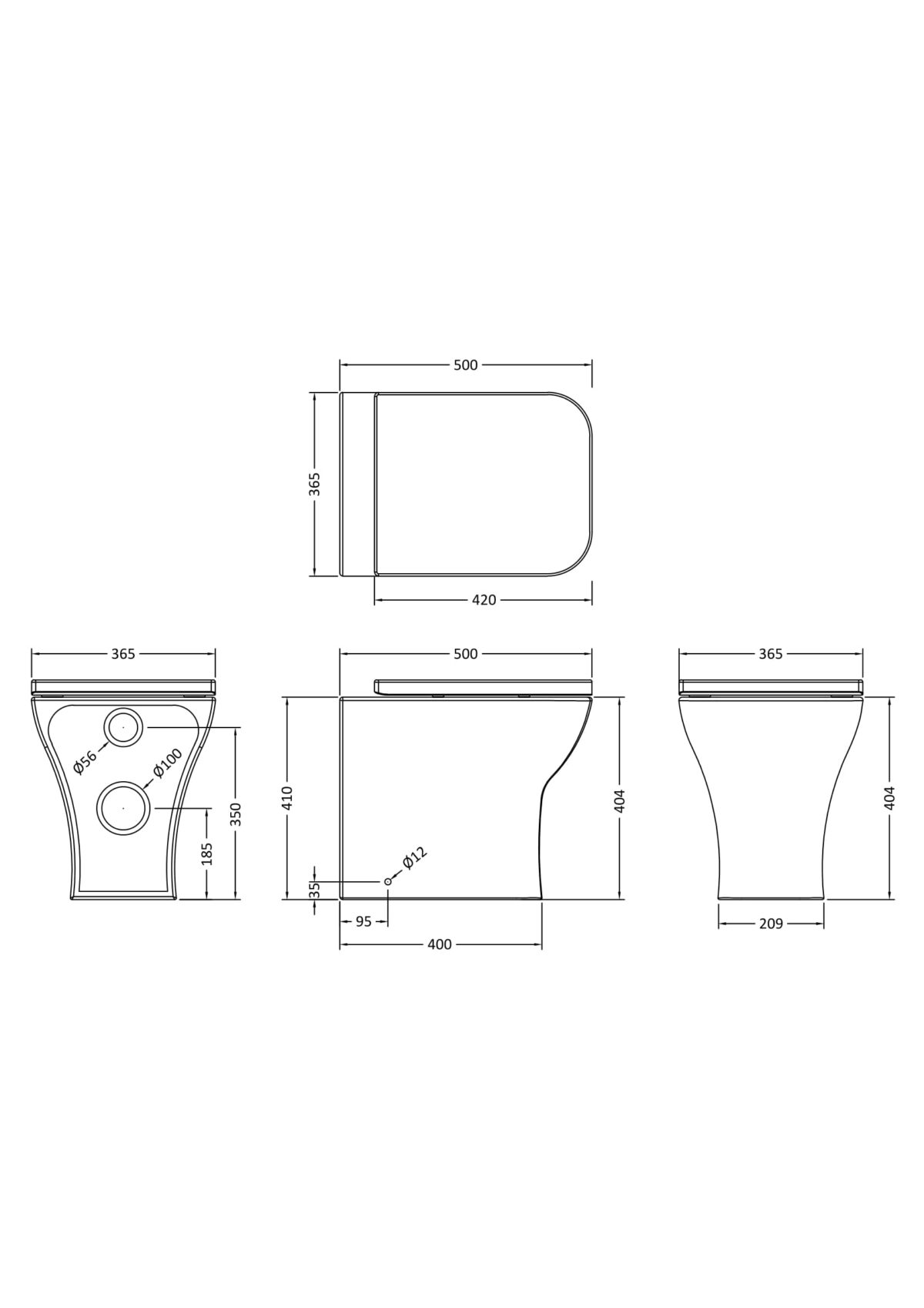 Back To Wall Pan & Soft Close Seat - Image 3