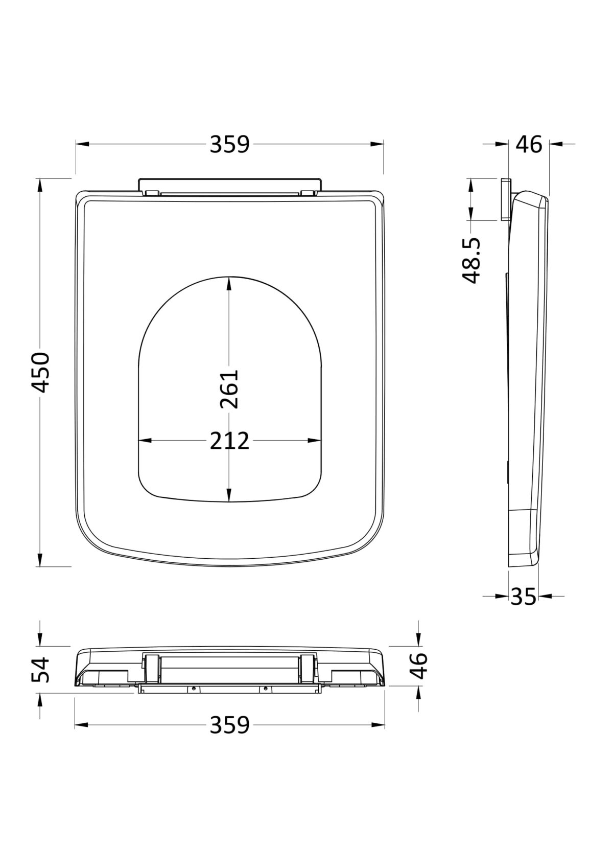 Square Soft Close Seat - Image 2