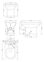 Harmony Toilet & 1TH Basin Semi Pedestal - Image 2