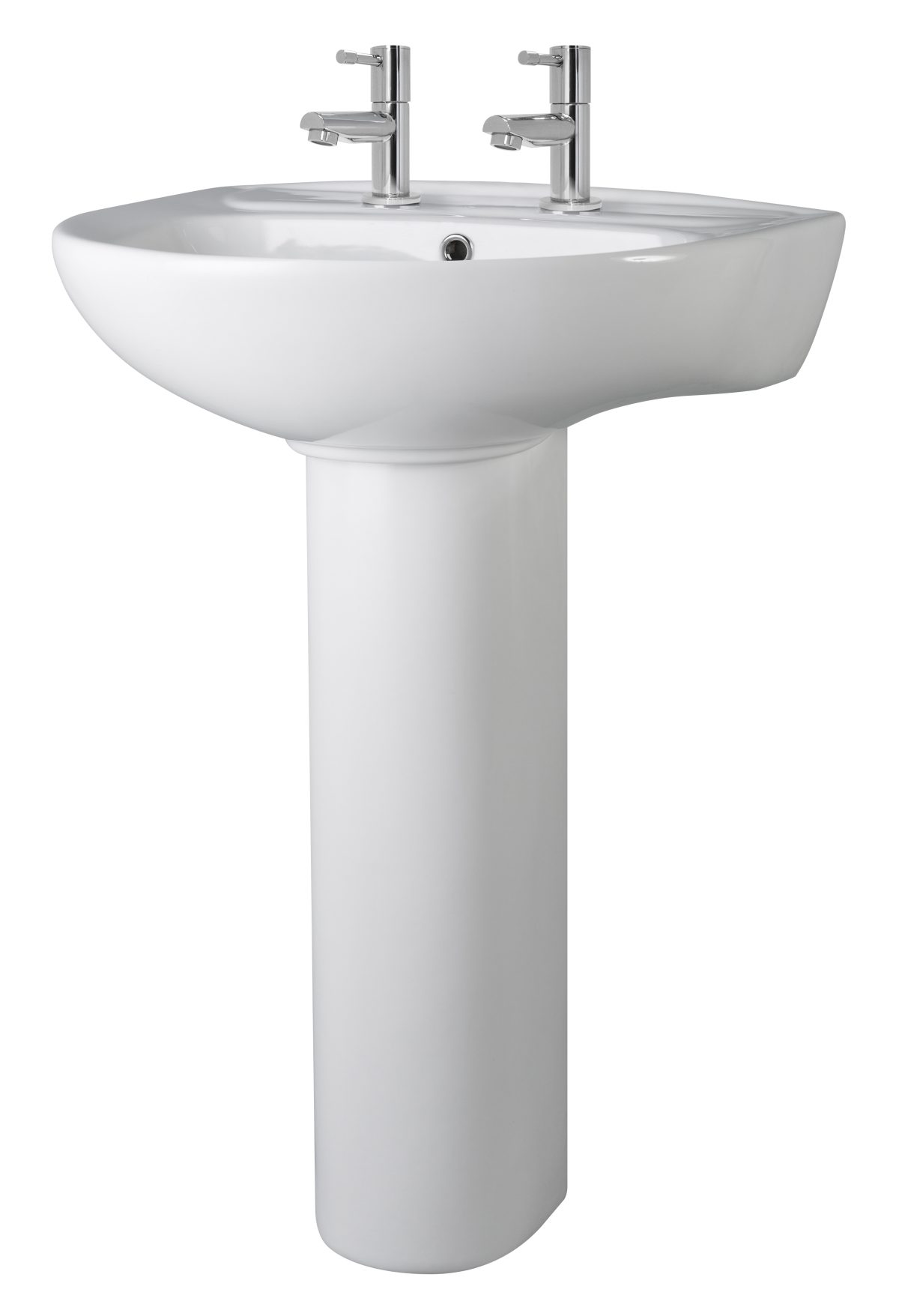 550mm 2TH Basin & Pedestal - Image 1