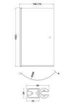 Curved P-Bath Screen with Knob - Image 3