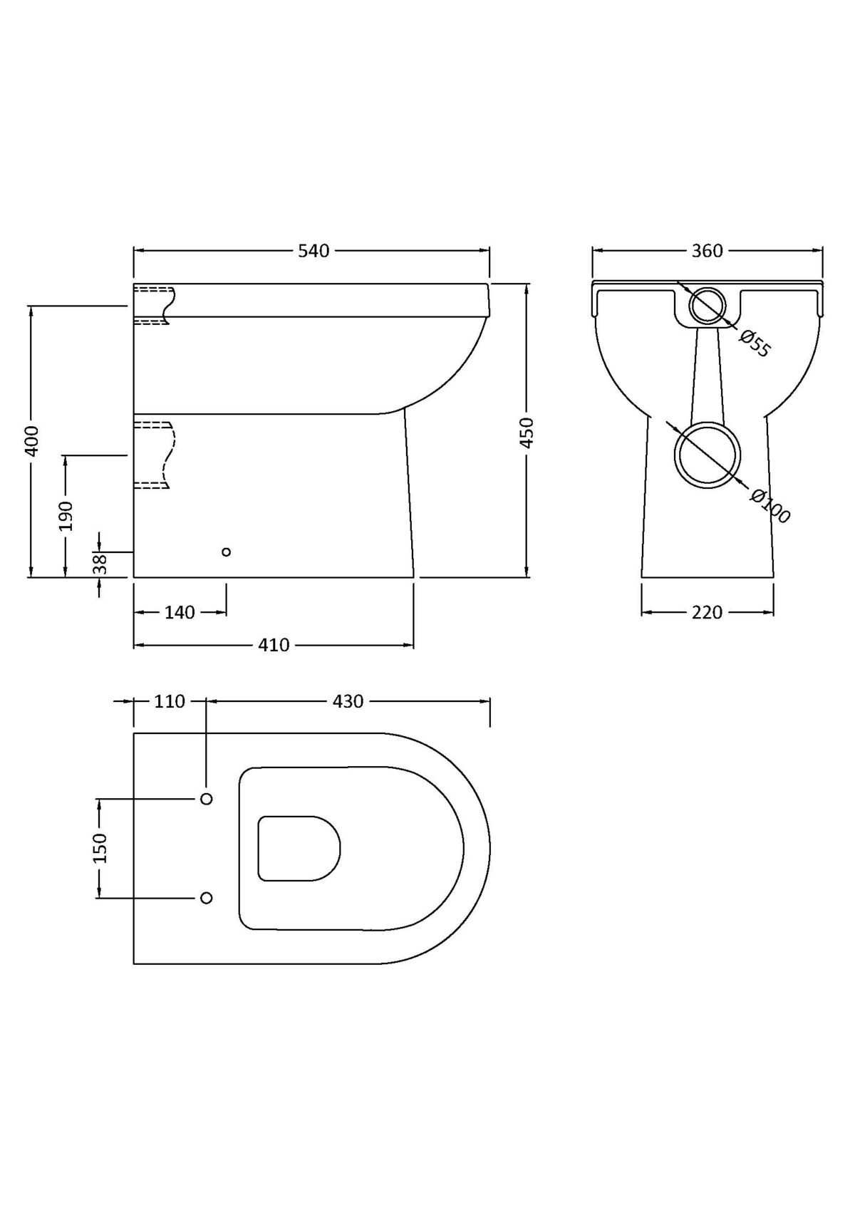 Comfort Height Back To Wall Pan - Image 3