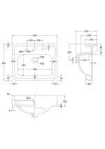 560mm Basin (3 Tap Hole) - Image 2