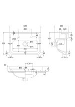 500mm Basin (2 Tap Hole) - Image 2