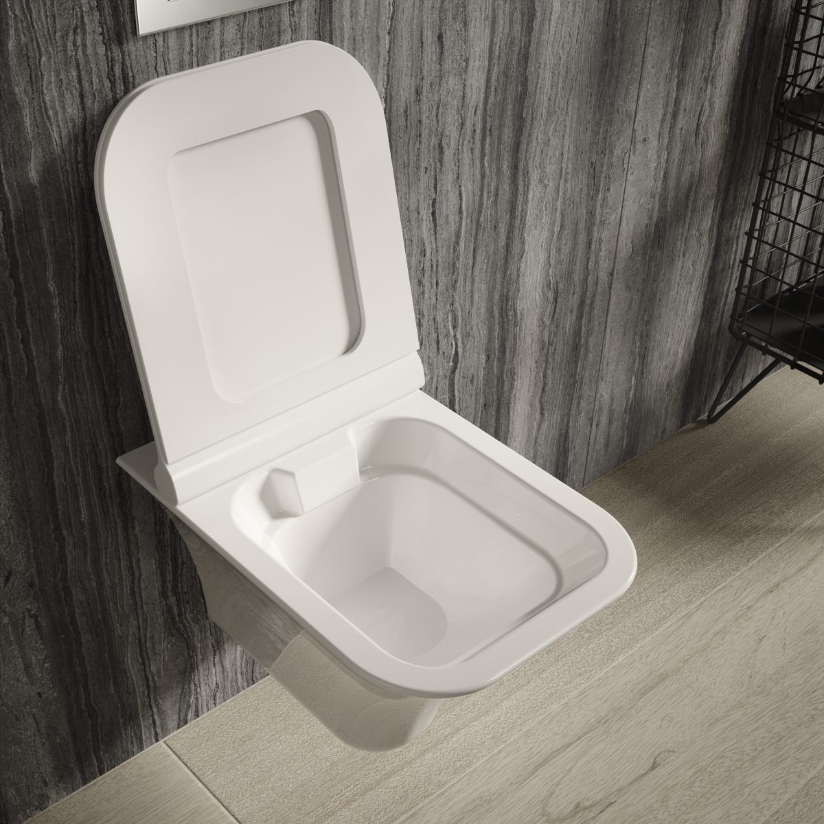 Rimless Wall Hung Pan & Seat - Image 2