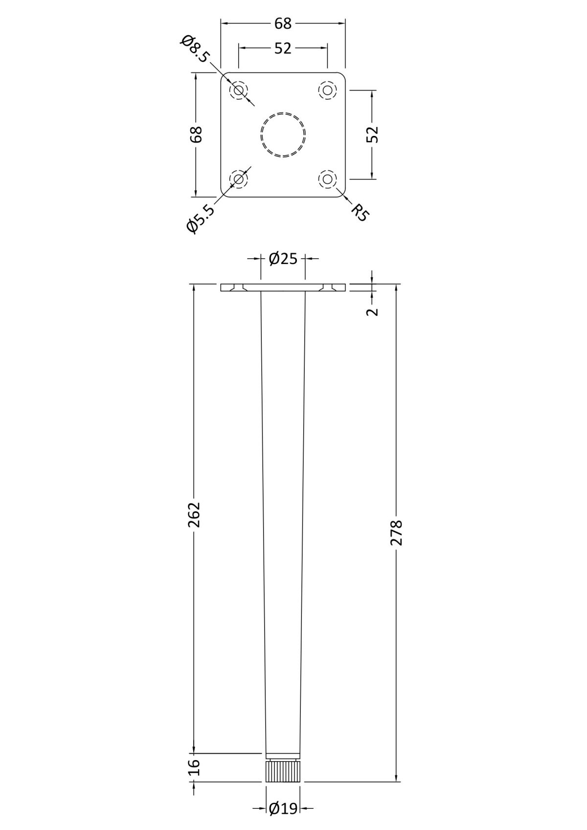 Wall Hung Vanity Decorative Leg Set - Image 3