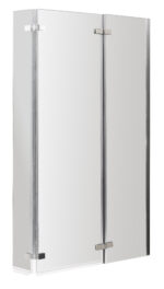 L-Shaped Bath Screen Double Hinged